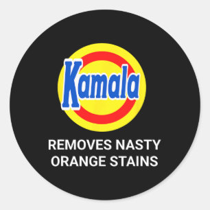 Sticker Rond Kamala Harris 2024 élimine Nasty Orange Stains Fun