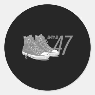 Sticker Rond Kamala Harris 2024 Madame la Présidente Clic Vinta