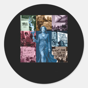 Sticker Rond Kamala Harris 2024 Tournée Dans Mon Époque De Vote