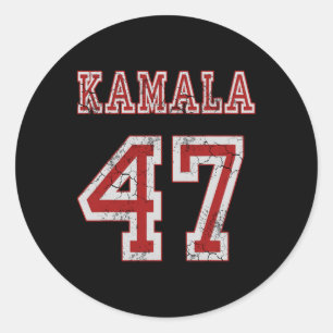 Sticker Rond Kamala Harris 47e président États-Unis Amérique 20