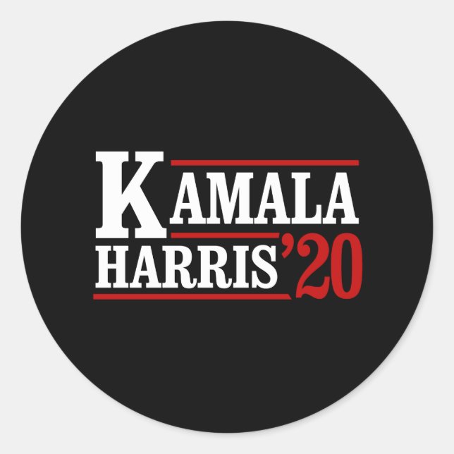 Sticker Rond Kamala Harris à la présidence en 2020 - blanc - (Devant)