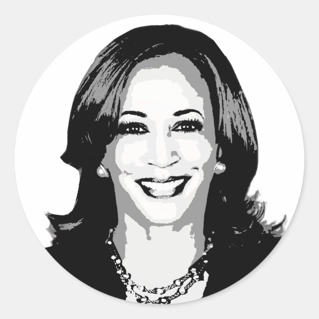 Sticker Rond Kamala Harris Bust (Devant)