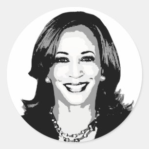 Sticker Rond Kamala Harris Bust