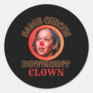 Sticker Rond Kamala Harris Clown Kamala Harris Harris Wheimer 2