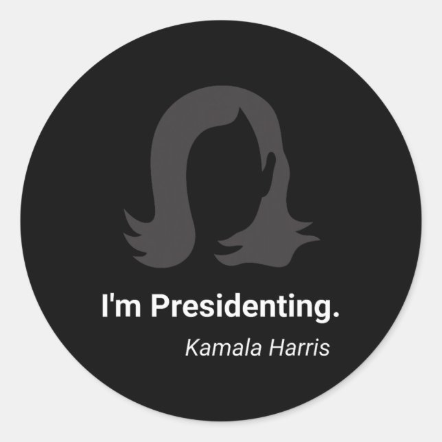 Sticker Rond Kamala Harris Design (Devant)