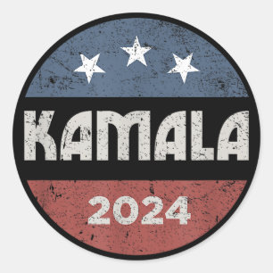 Sticker Rond Kamala Harris élection présidentielle de 2024