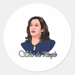Sticker Rond KAMALA HARRIS - Elle Le Peuple