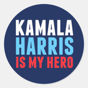 Sticker Rond Kamala Harris est mon héros