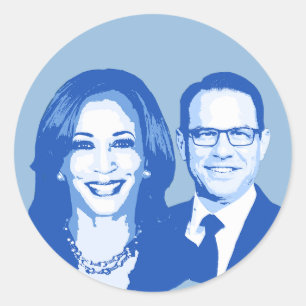 Sticker Rond Kamala Harris et Josh Shapiro