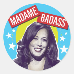Sticker Rond Kamala Harris / Madame Badass
