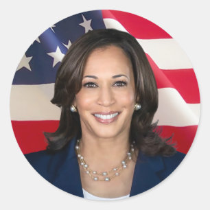 Sticker Rond Kamala Harris pour l'Amérique