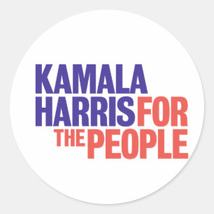 Sticker Rond Kamala Harris pour l'autocollant du peuple