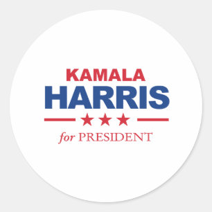 Sticker Rond Kamala Harris pour le président -