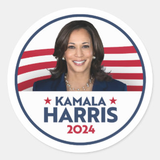 Sticker Rond Kamala Harris pour le président 2024