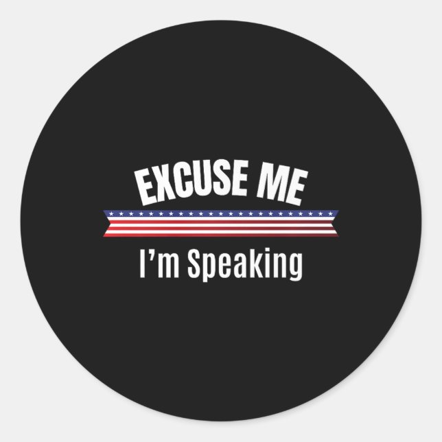Sticker Rond Kamala Harris Pour Président 2024 1 (Devant)