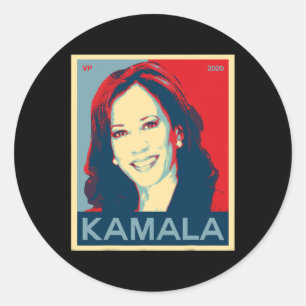 Sticker Rond Kamala Harris Pour Vice-Présidente 2020