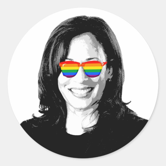 Sticker Rond Kamala Harris Pride (Devant)