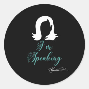 Sticker Rond Kamala Harris Signature Chemise Excusez-moi Je sui