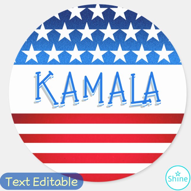 Sticker Rond Kamala Harris Supporter Ventilateurs bénévoles Tex (Créateur téléchargé)