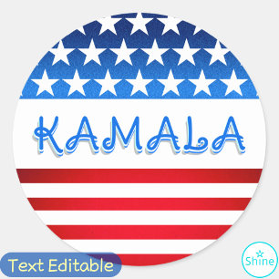 Sticker Rond Kamala Harris Supporter Volontaires Démocrates SWA