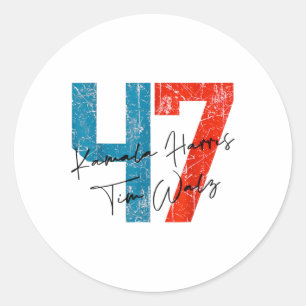 Sticker Rond Kamala Harris Wheimer 2024 Harris Waltz Président