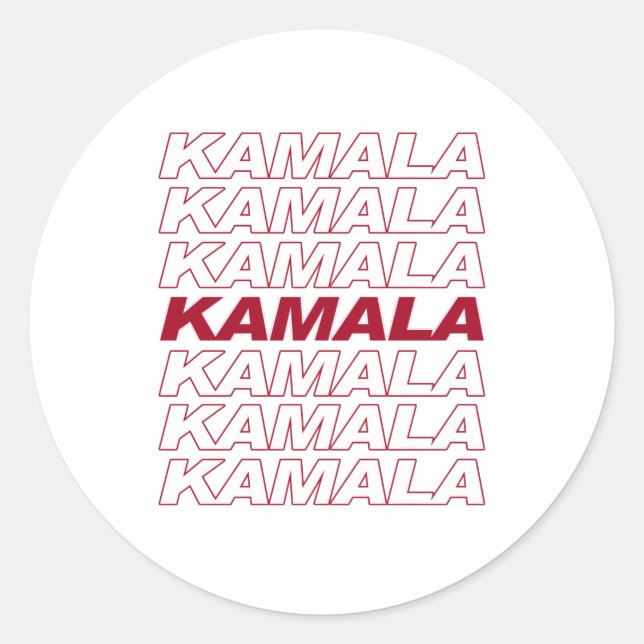 STICKER ROND KAMALA KAMALA KAMALA (Devant)