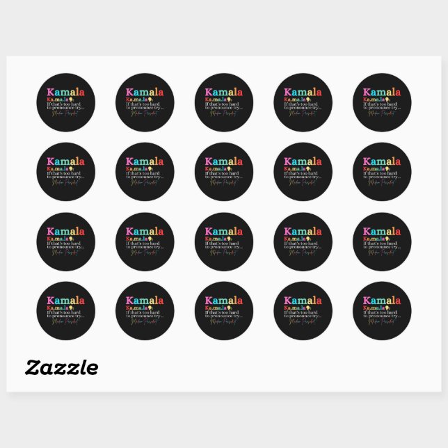 Sticker Rond Kamala Si c'est trop difficile de faire des reproc (Feuille)