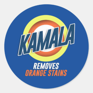 Sticker Rond Kamala supprime les rideaux orange
