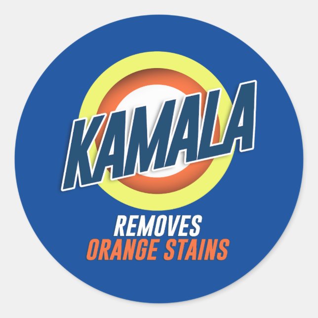 Sticker Rond Kamala supprime les rideaux orange (Devant)