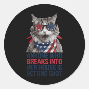 Sticker Rond Kamala, Toute Personne Qui Casse Dans Sa Maison Es