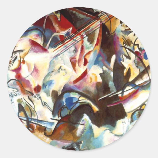 Sticker Rond Kandinsky Composition Abstraite VI (Devant)