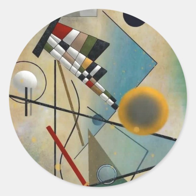 Sticker Rond Kandinsky Composition Peinture Abstraite (Devant)