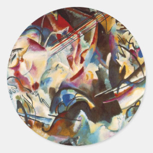 Sticker Rond Kandinsky Composition VI Peinture Abstraite