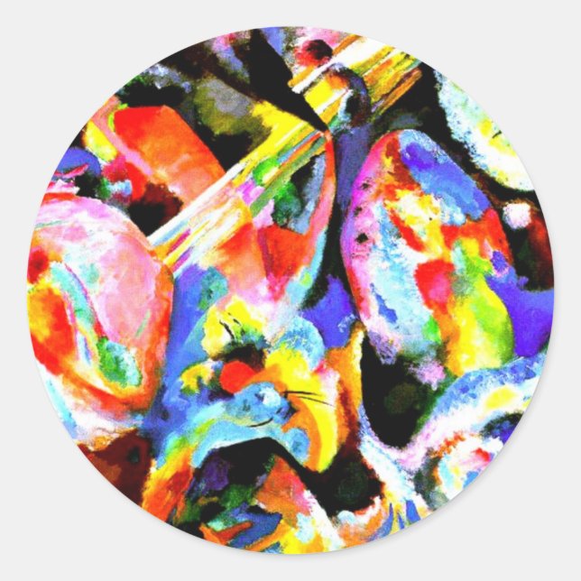 Sticker Rond Kandinsky - Improvisation Inondation (Devant)