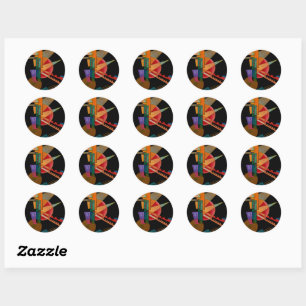 Sticker Rond Kandinsky - Interprétation Abstraite
