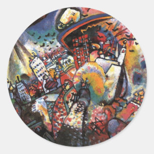 Sticker Rond Kandinsky Moscou I Cityscape peinture Abstraite