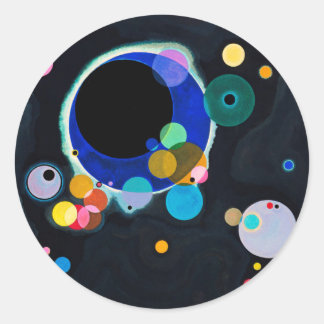 Sticker Rond Kandinsky Plusieurs Cercles Artwork