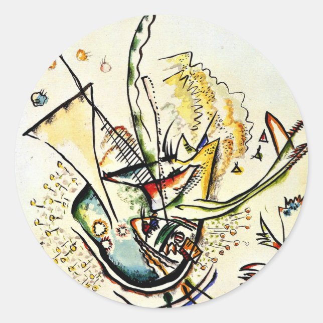 Sticker Rond Kandinsky - Sans titre, 1918 (Devant)
