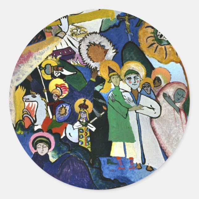 Sticker Rond Kandinsky - Toussaint Jour I, (Devant)