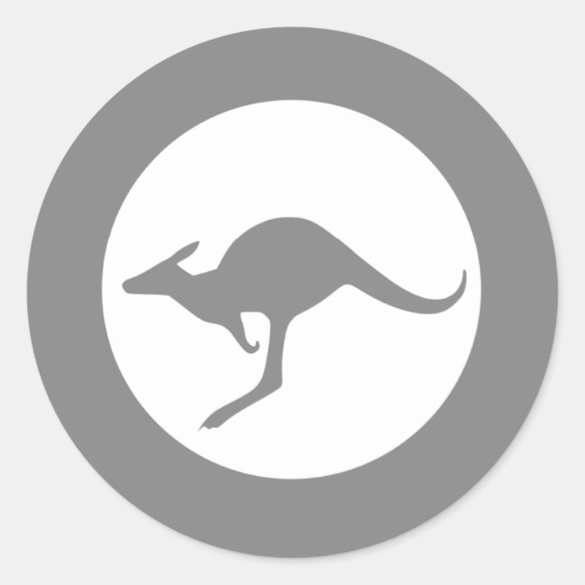 Sticker Rond Kangaroo Roundel Subduit (Devant)
