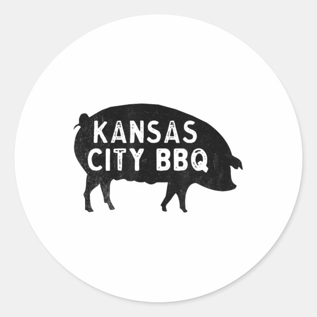 Sticker Rond Kansas City Bbq _1 (Devant)
