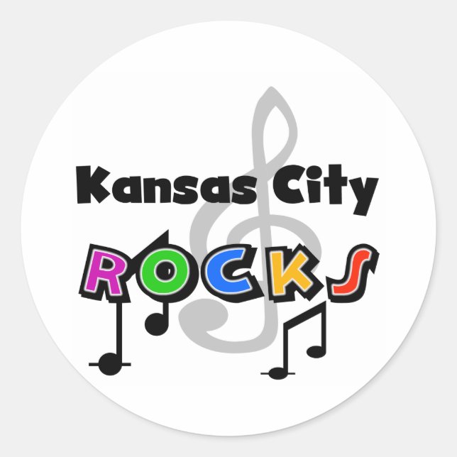 Sticker Rond Kansas City Rocks (Devant)