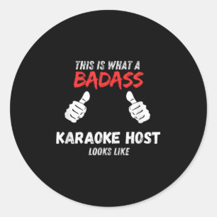 Sticker Rond Karaoké Drôle Voici à quoi ressemble un mauvais an
