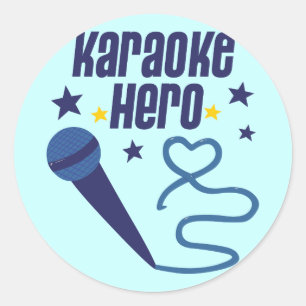 Sticker Rond Karaoke Hero