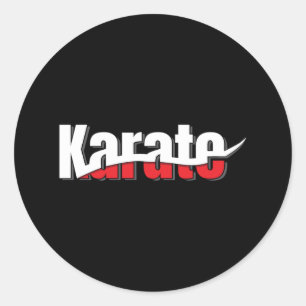 Sticker Rond Karate Arts Martiaux Swish Abstrait