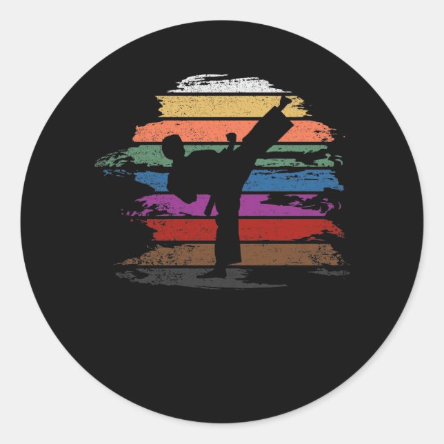 Sticker Rond Karaté Belt Colors (Devant)