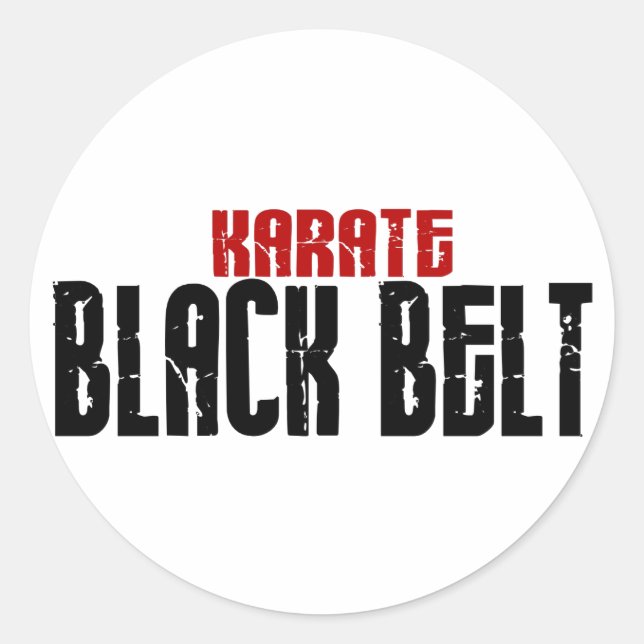 Sticker Rond Karate Black Belt Karate (Devant)