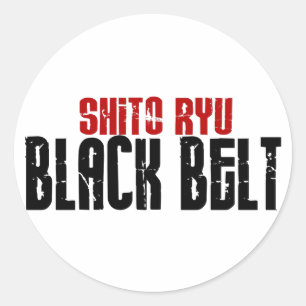 Sticker Rond Karate de ceinture noire Shito Ryu