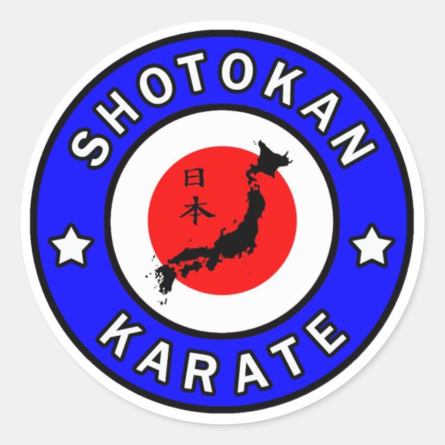 Sticker Rond Karaté de Shotokan (Devant)