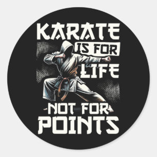 Sticker Rond Karaté Drôle Pour Hommes Judo - Karate Est La Vie